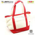 2015 Hot Selling shopping bag stitching pure color leisure canvas bag handbag